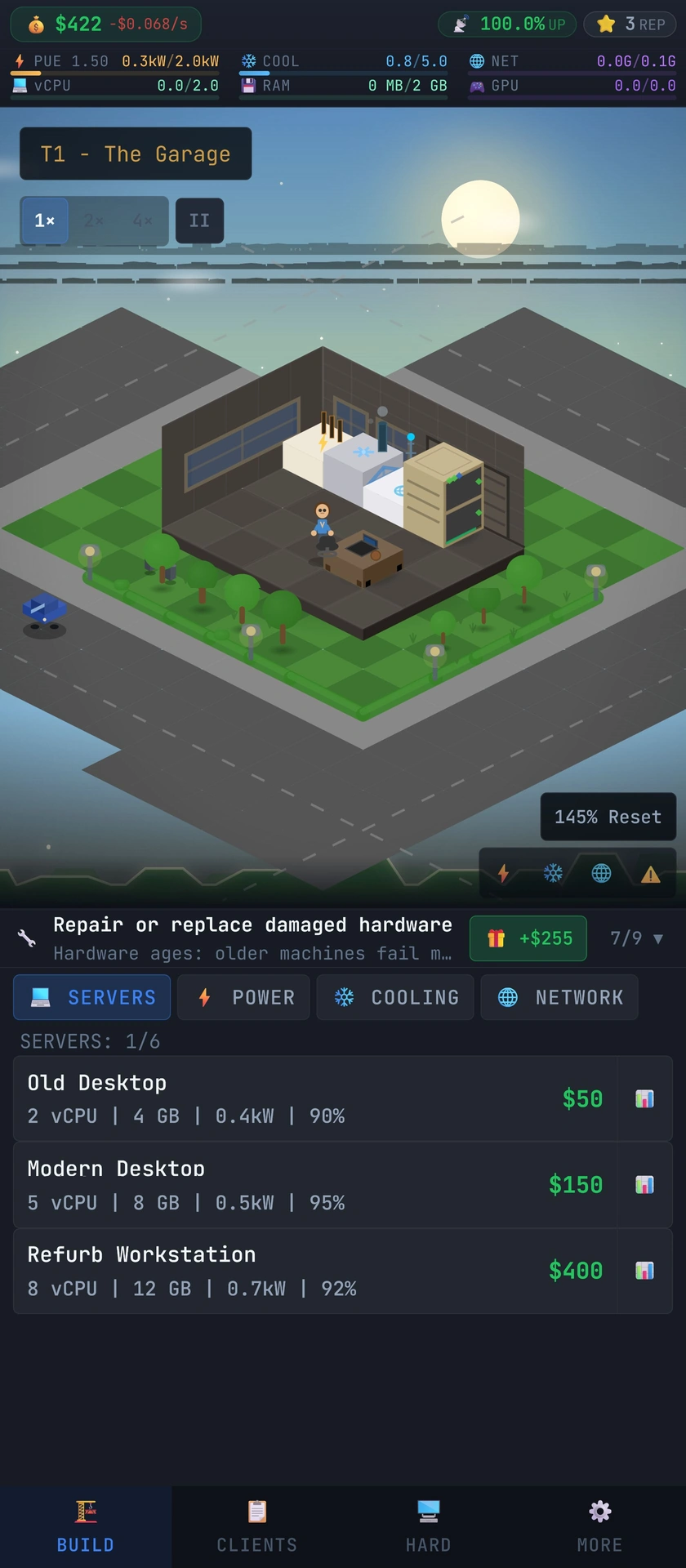 Aktualny zrzut rozgrywki z Data Center Fan